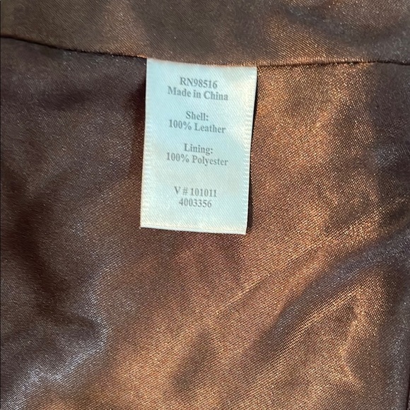 Coldwater Creek Brown Leather Vest - Picture 5 of 6